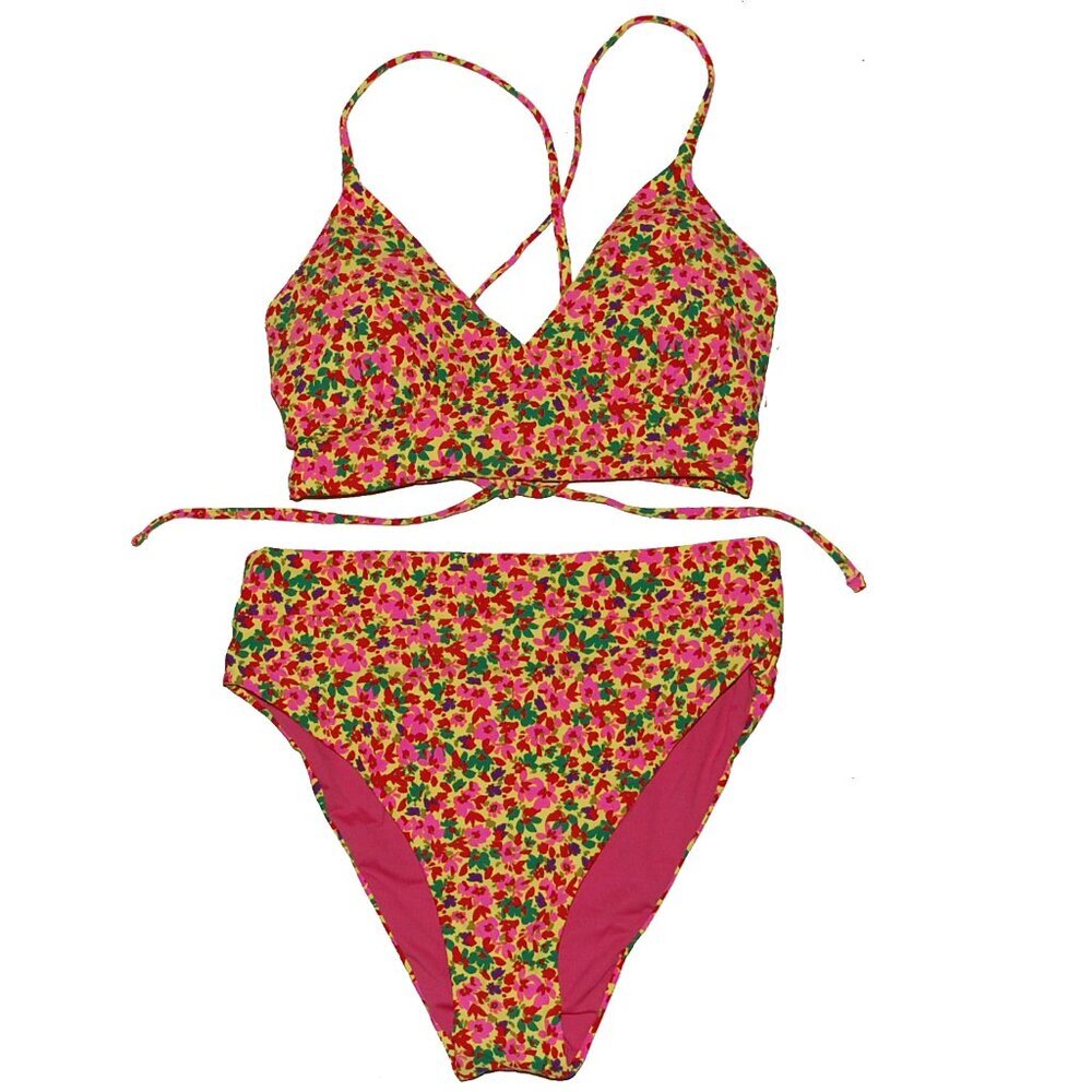 NWT Maaji Lattice Back Bikini Top & Bottom Reversible 2 Piece Set